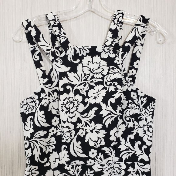 NWT B. Darling Black and White Floral Strappy Dress - Picture 2 of 7